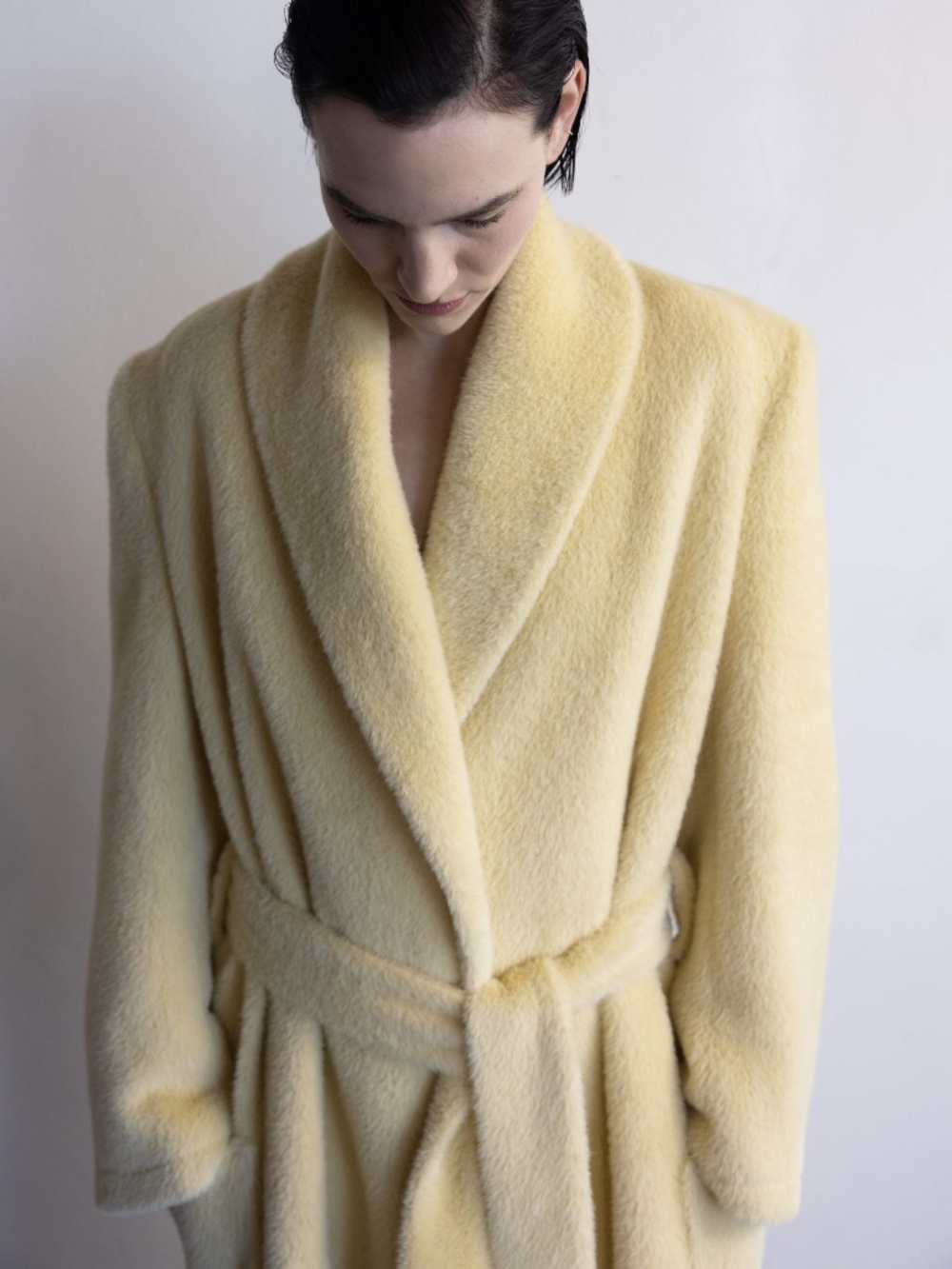 Camilla&Marc Butter Yellow fur coat
